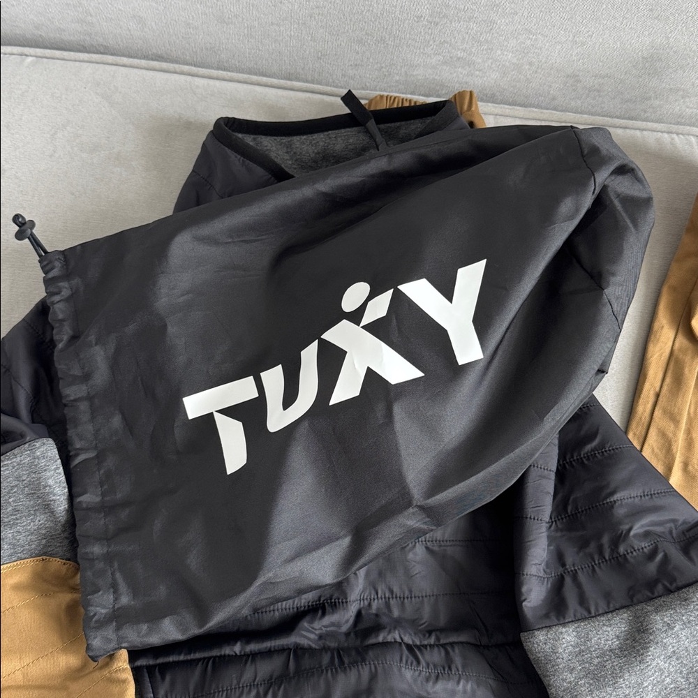 Tuxy Lodge Suit Black, Gray and Light Brown Small - Picture 3 of 4